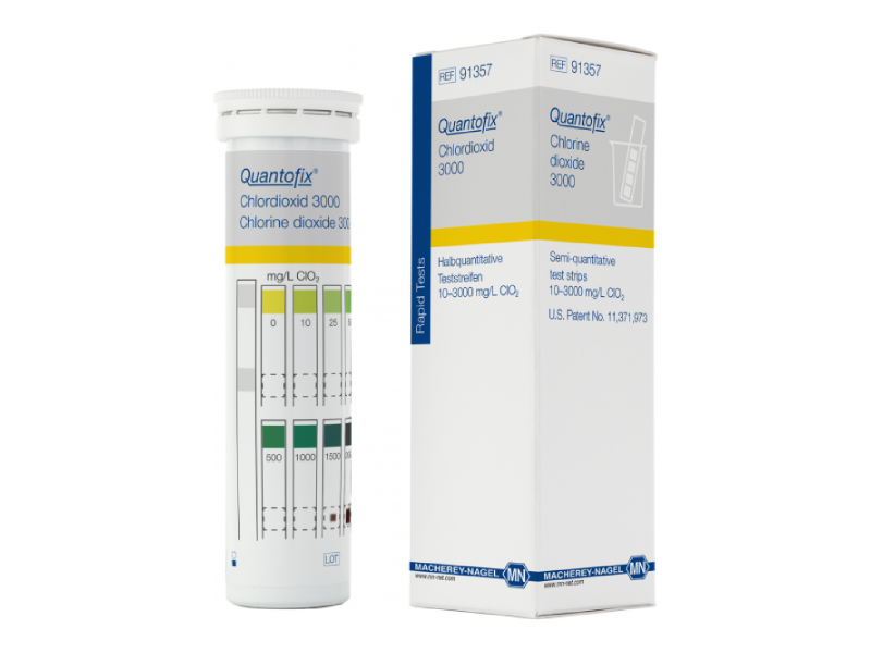 Halbquantitative Teststreifen QUANTOFIX Chlordioxid 3000