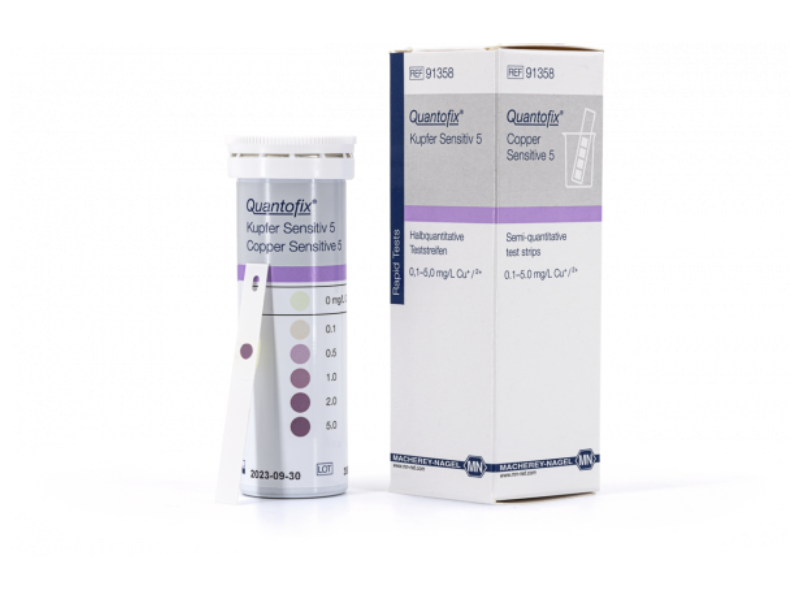 Halbquantitative Teststreifen QUANTOFIX Kupfer Sensitiv 5