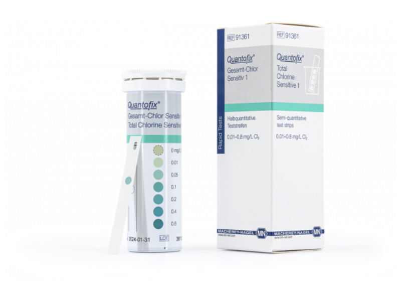 Halbquantitative Teststreifen QUANTOFIX Gesamt-Chlor Sensitiv 1